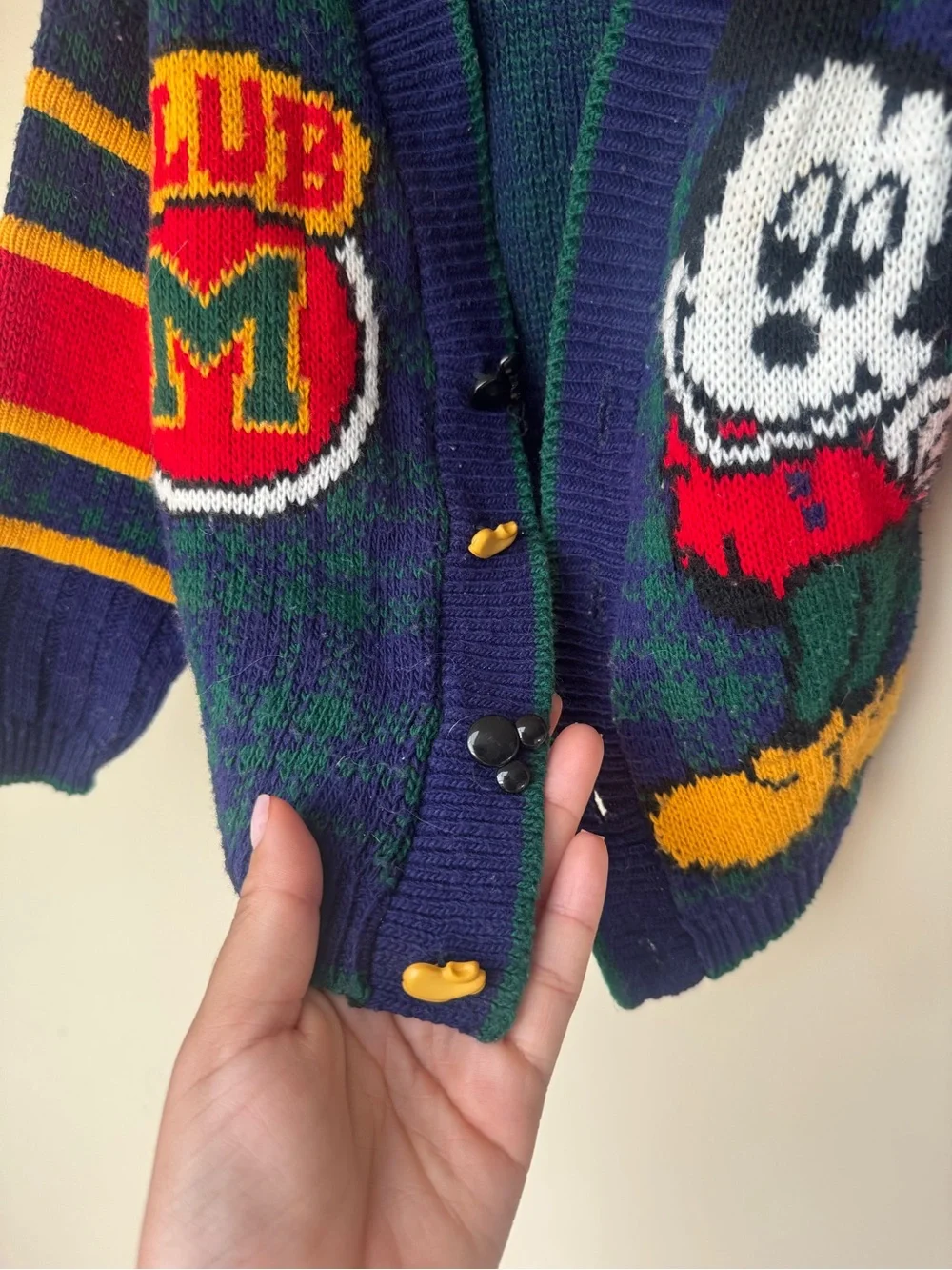 Vintage Mickey Mouse cardigan sweater